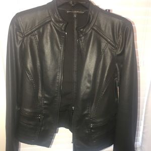 Black leather jacket